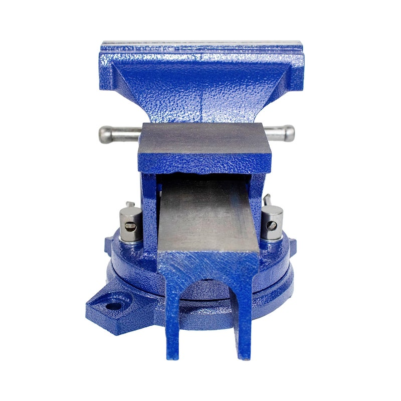 HFS(R) 4"" Heavy Duty Bench Vise Anvil with 360? Swivel Locking Base Desktop Clamp - FS Blue Design - Image 2